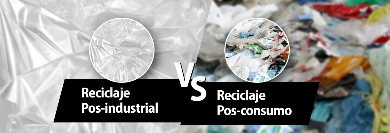 ¿Cuál es la diferencia entre reciclar desechos pos industria y pos consumo?
